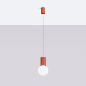 Sollux SL.1729 - Luster na lanku HALO 1xG9/8W/230V pr. 12 cm oranžová
