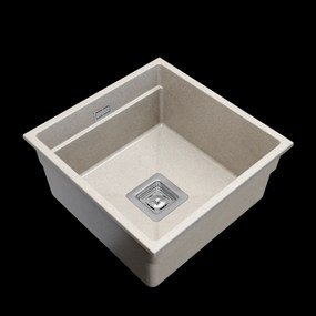 Gamma Decor 4445, 1-komorový granitový drez 440x450x215 mm, béžová, GMA-ZLE000124