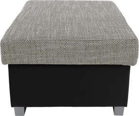 Taburetka T4 - sivá (Berlin 01) / čierna (Soft 11)