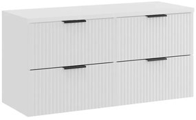 Závesná skrinka pod umývadlo Casad s doskou 120 cm biela