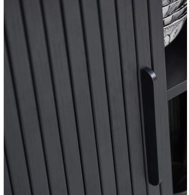 Čierny TV stolík v dekore duba 120x56 cm Nola – Unique Furniture