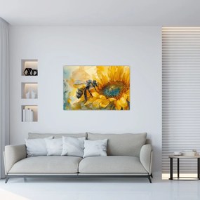 Obraz - Včielka, akvarel (90x60 cm)