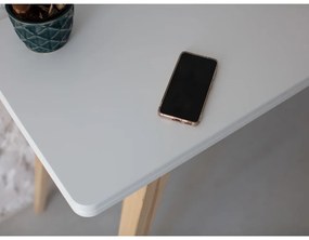 Krémovobiely prírodný konzolový stolík 45x90 cm Envelope - Ragaba