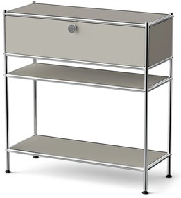 Kovová konzola »CN3 Slim Line« so zásuvkou, svetlosivá