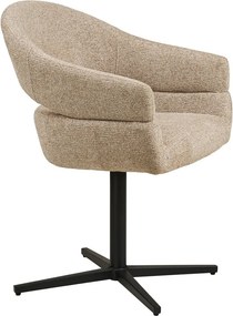 Béžové čalúnené jedálenské kreslo s podrúčkami Dover – House Nordic