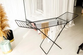 Erga Model 200 Black, rozkladací sušiak na bielizeň 178x55x106 cm, čierna, ERG-SEP-10SUSSTO20BLA