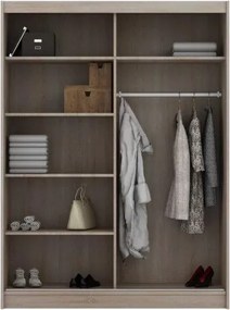 Šatníková skriňa Aruba, sonoma