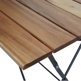 Záhradný stôl HWC-J40,skladací, akáciové drevo, 120x60cm - prírodná