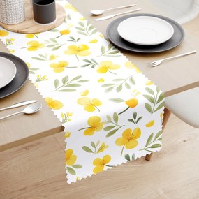 Goldea behúň na stôl teflónový - kvety pupalky 20x120 cm