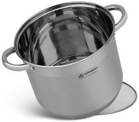 12 kusový set hrncov - striebro