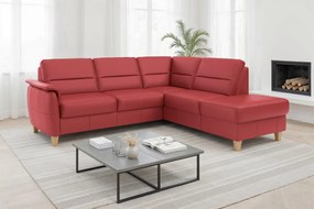 XXXLutz ROHOVÁ SEDAČKA, textil, koža, červená Sit & More - Sedačky - 00014403324N