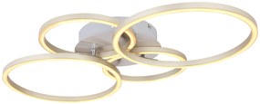 GLOBO Stropné dizajnové LED osvetlenie KENDY, 40W, teplá biela, strieborné