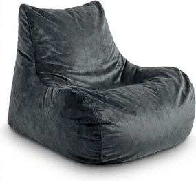 Sablio Sedací vak Bean SOFTY - Graphite - 60 x 70 x 70 cm