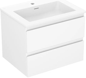 Mexen Orio, kúpeľňová skrinka 60 cm s umývadlom Otis, 2 zásuvky, biela matná, 91A10-06047-2-BFF01-W18M01