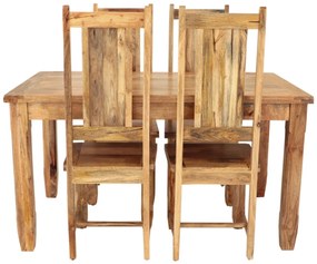 furniture-nabytek.cz - Malý jedálenský set pre 4 osoby z mangového dreva