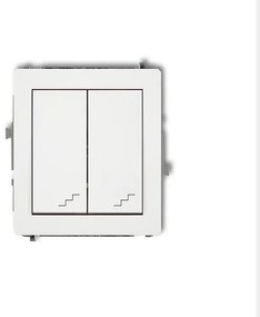 D+DWP-33 Schodiskový vypínač dvojitý biely