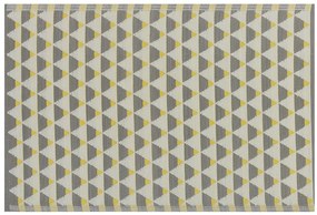Vonkajší koberec 120 x 180 cm sivá/žltá HISAR  Beliani