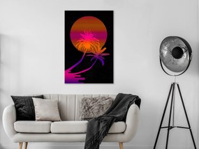 Artgeist Obraz - Palm at Sunrise (1 Part) Vertical Veľkosť: 40x60, Verzia: Na talianskom plátne