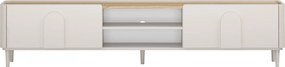 TV stolík Amilio 220 cm na nožičkách - kašmír / olejovaný dub
