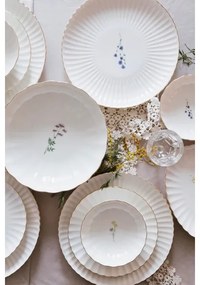 27-dielna jedálenská súprava, biela/zlatá, porcelán