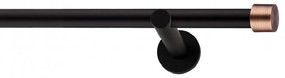 Dekorstudio Garniža jednoradová Luna medená MIX čierna-matná 19mm Dĺžka: 180cm, Typ príslušenstva: Bez príslušenstva