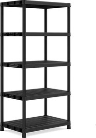 KIS-KETER Tribac 009505BK Regál Plus XL, 5 políc, šírka 90 cm