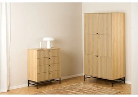 Šatníková skriňa v dekore duba v prírodnej farbe 99x200x60 cm Albany – Actona