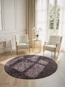 ELLE Decoration, Kusový koberec Brilliance Prisma 106311 Brown z kolekcie Elle kruh, 160x160 (priemer) kruh, hnedá, obývacia izba