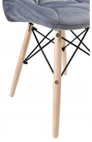 Jedálenská stolička MURET zamatová, grafitová