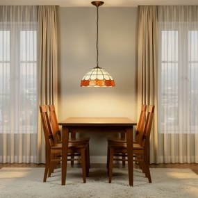 Brilagi - Tiffany vitrážový luster na reťazi SIENNA 1xE27/60W/230V priemer 40 cm