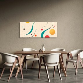 Obraz - Minimalistická farebná ilustrácia (120x50 cm)