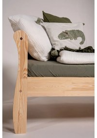 Detská posteľ z borovicového dreva s roštom 90x200 cm v prírodnej farbe Roma – Adeko