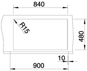 Blanco Metra 9, silgranitový drez 860x500x190 mm, 2-komorový, jemná biela, BLA-527121