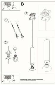 Závesné svietidlo Lagos, 1x čierne kovové tienidlo