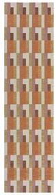 Behúň v oranžovo-prírodnej farbe 60x230 cm Riley Block Geo – Flair Rugs