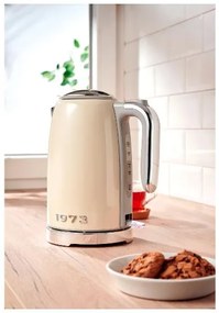 Silvercrest®  Rýchlovarná kanvica, 1,7 l + Hriankovač Retro 1973, krémová  (800010786)