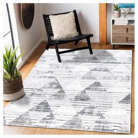 Kusový koberec Geometrický sivý 80x150cm