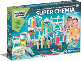 Vedecká zábava Super chemické experimenty Poľský jazyk Clementoni 50805