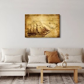Obraz - Stará mapa (90x60 cm)