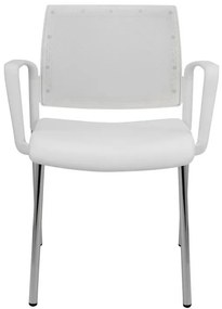 ALBA -  ALBA Konferenčná rokovacia stolička KENT PROKUR SIEŤ black &amp; white čalúnenie KOŽA