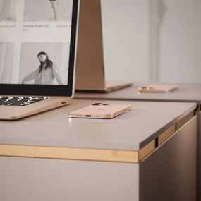 PISACÍ STÔL NESSIE KAŠMÍR + ZLATÝ 120 cm