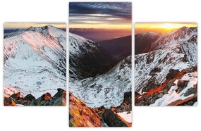 Obraz - Zimná horská panoráma (90x60 cm)