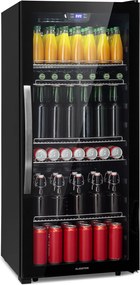 Klarstein Beersafe 7XL, chladnička, 242 l, 5 políc, panoramatické sklenené dvere, nehrdzavejúca oceľ