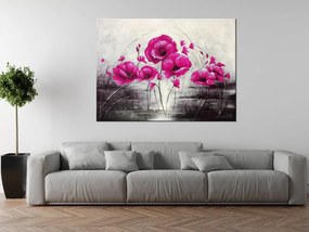 Gario Ručne maľovaný obraz Ružové Vlčie maky Rozmery: 70 x 100 cm