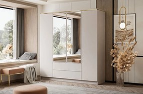 ŠATNÍKOVÁ SKRIŇA NESSIE KAŠMÍR 4D2 PUSH + ZRKADLÁ