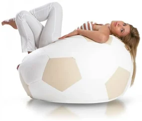 INTERMEDIC SK - Sedací vak Sport M | futbalová lopta 65x45 cm, ekokoža, výplň 170 l