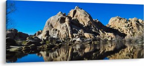 Obraz zrkadlenie skál (120x50 cm)
