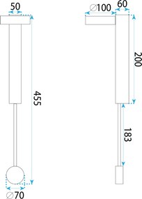 Toolight Toolight, LED nástenné svietidlo, 13W, APP1600-W, čierna-zlatá matná, OSW-01592