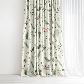 Goldea vianočný dekoračný záves - zimné vetvičky 160x150 cm