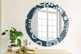 Okrúhle ozdobné zrkadlo na stenu Zloženie paisley fi 60 cm